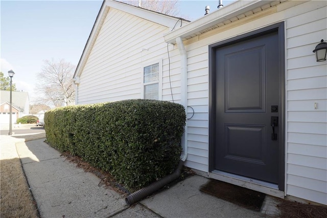 view of doorway to property