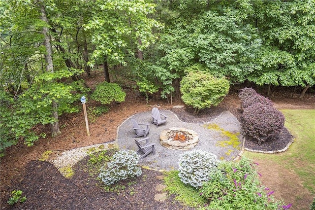 1546 Heritage Pass, Milton, GA 30004 - view of yard with an outdoor fire pit