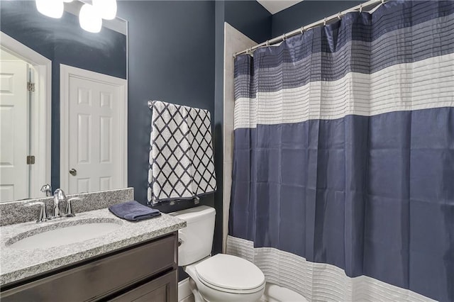 1546 Heritage Pass, Milton, GA 30004 - full bath with toilet, vanity, and a shower with shower curtain