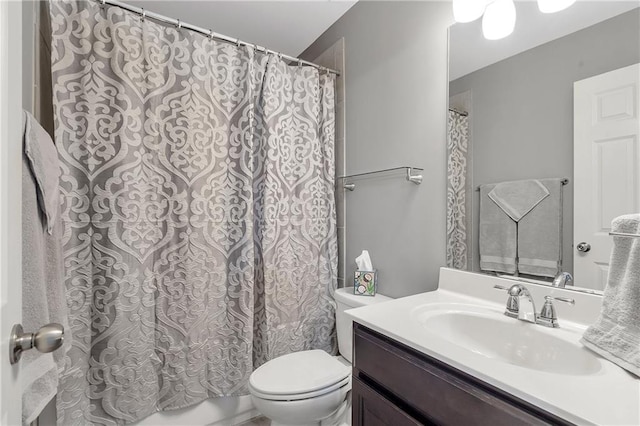 1546 Heritage Pass, Milton, GA 30004 - full bathroom featuring toilet, vanity, and a shower with curtain