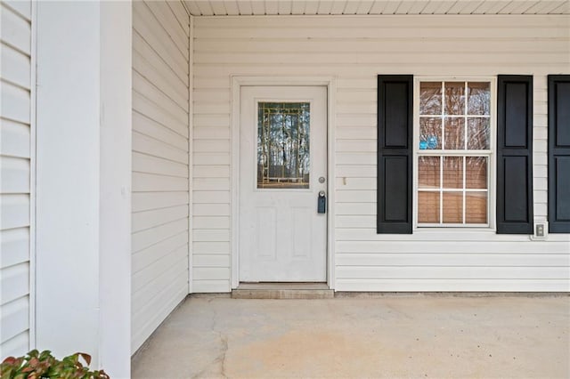 view of doorway to property