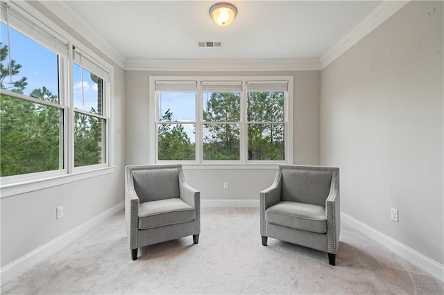 4402 Income Cir, Ellenwood, GA 30294 - sitting room with ornamental molding, carpet, and baseboards