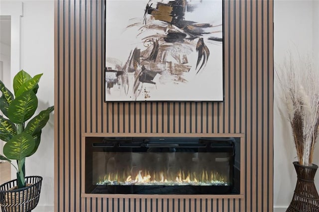 detailed view of wallpapered walls