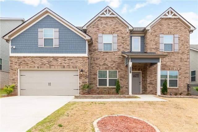 4824 Sultana Way SW, Atlanta, GA 30331 - craftsman-style house featuring driveway, brick siding, a front lawn, and an attached garage
