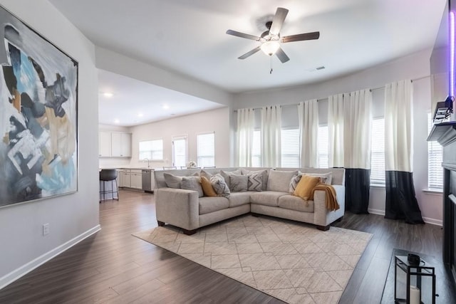4824 Sultana Way SW, Atlanta, GA 30331 - living area featuring a wealth of natural light, visible vents, and wood finished floors