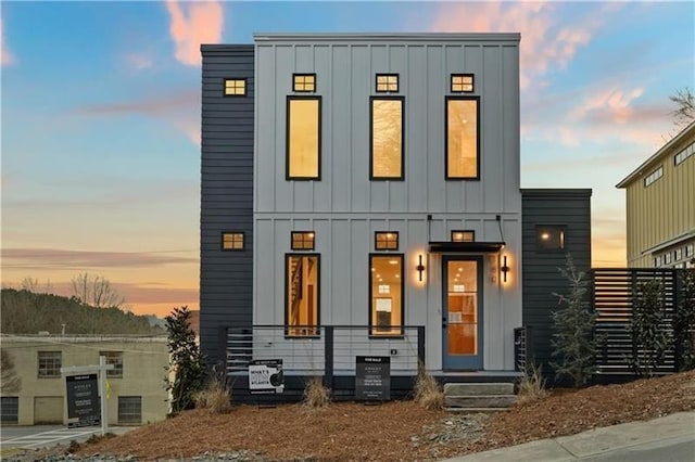 180 Railroad St, Canton, GA 30114 - contemporary home with board and batten siding and a porch