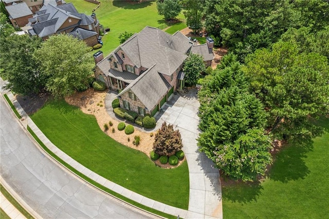 3215 Kylee Dawn Cir, Lawrenceville, GA 30045 - bird's eye view featuring a wooded view and a residential view