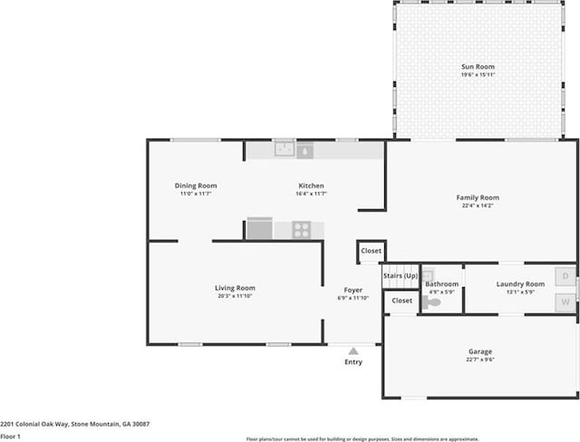 2201 Colonial Oak Way, Stone Mountain, GA 30087 - home floor plan