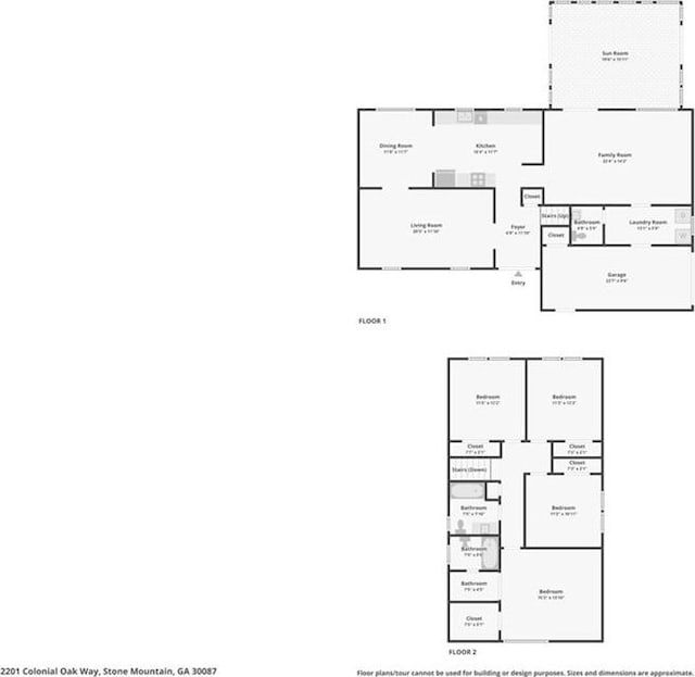 2201 Colonial Oak Way, Stone Mountain, GA 30087 - home floor plan