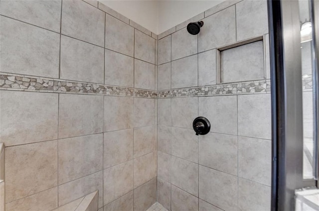 details with tiled shower