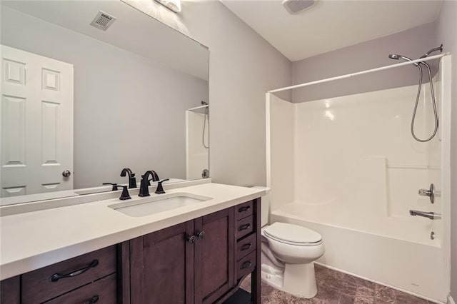 1963 Lakeshore Overlook Cir NW, Kennesaw, GA 30152 - full bathroom featuring visible vents, shower / washtub combination, toilet, and vanity