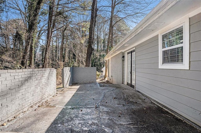 view of patio featuring a fenced backyard