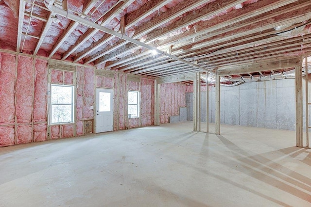 basement featuring a wealth of natural light