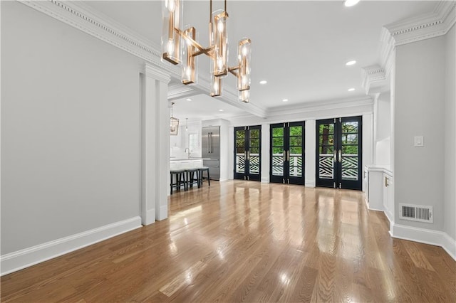 53 Paces W Dr NW, Atlanta, GA 30327 - interior space featuring crown molding, visible vents, and wood finished floors