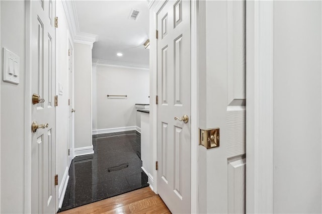 53 Paces W Dr NW, Atlanta, GA 30327 - corridor with crown molding, baseboards, visible vents, and recessed lighting