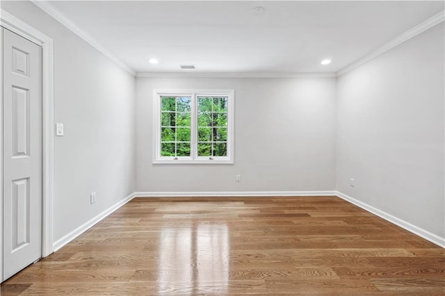 53 Paces W Dr NW, Atlanta, GA 30327 - unfurnished room with recessed lighting, light wood-type flooring, baseboards, and crown molding