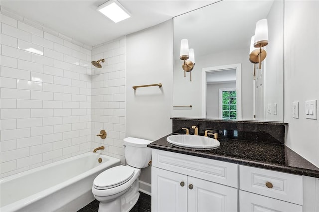 53 Paces W Dr NW, Atlanta, GA 30327 - full bathroom featuring toilet, vanity, baseboards, and shower / bathtub combination