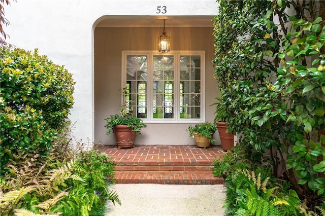 53 Paces W Dr NW, Atlanta, GA 30327 - view of exterior entry featuring stucco siding