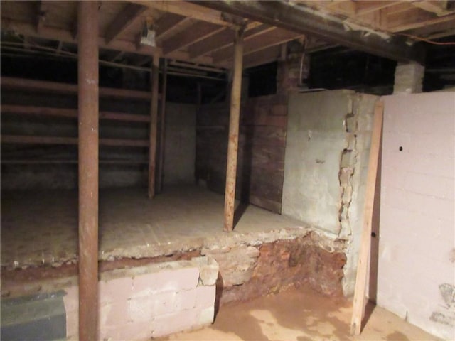 view of basement