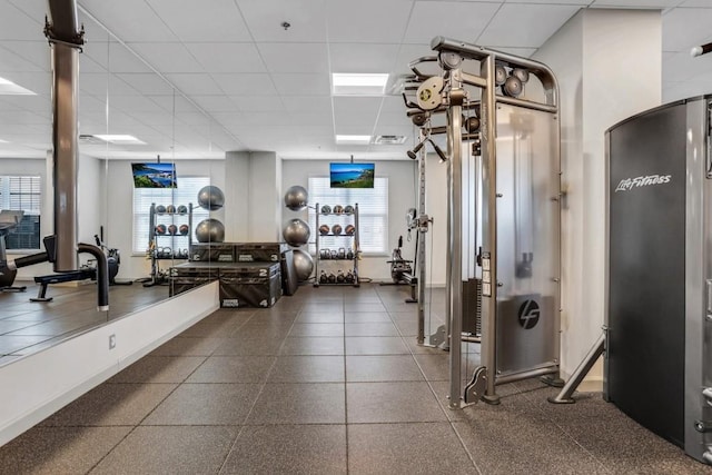 325 E Paces Ferry Rd NE Unit 1910, Atlanta, GA 30305 - gym featuring a drop ceiling