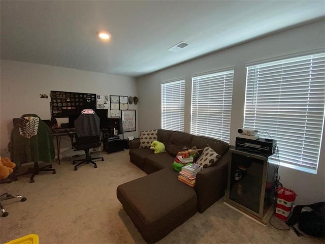 view of carpeted living room