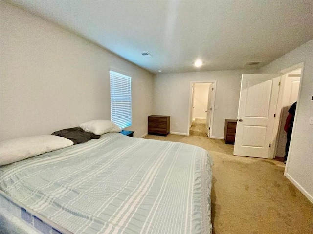 view of carpeted bedroom