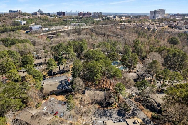 bird's eye view featuring a view of city