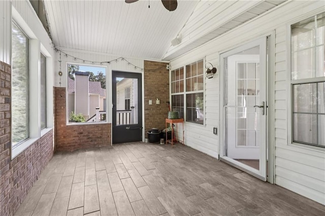 4046 Water Hole Ct, Douglasville, GA 30135 - unfurnished sunroom with a ceiling fan