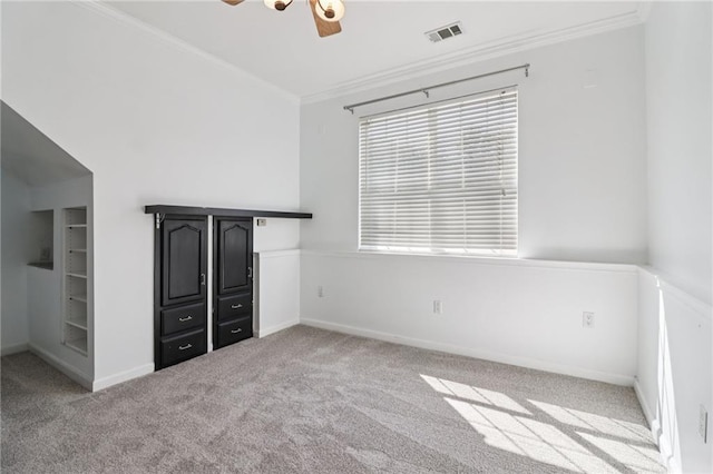 4046 Water Hole Ct, Douglasville, GA 30135 - unfurnished bedroom with carpet, crown molding, and ceiling fan