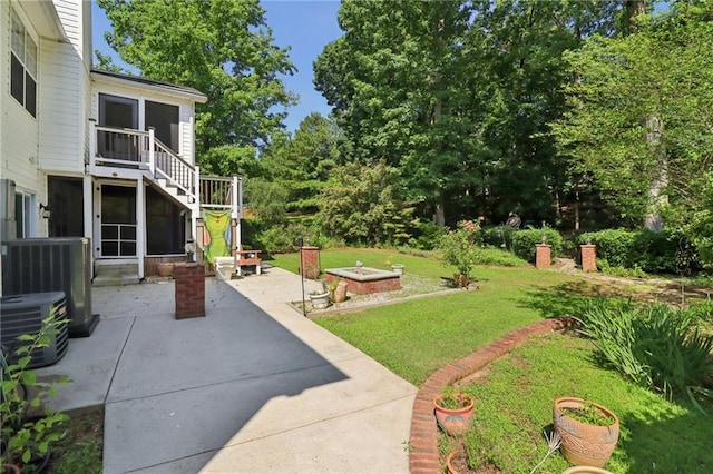 4046 Water Hole Ct, Douglasville, GA 30135 - view of grassy yard with a patio and stairway
