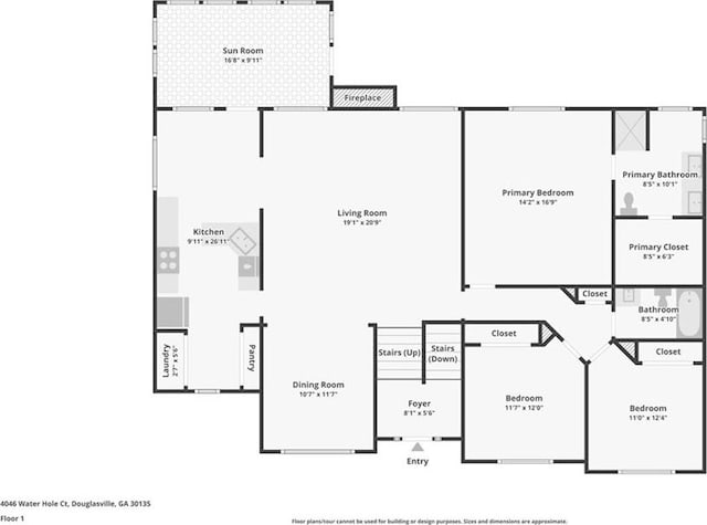 4046 Water Hole Ct, Douglasville, GA 30135 - view of room layout