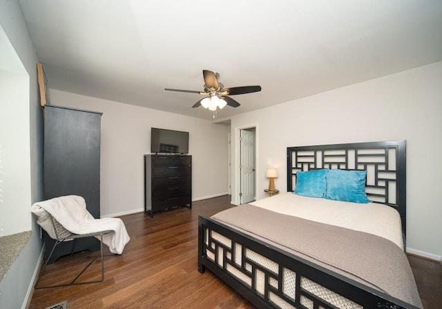 1261 Lavista Rd Unit N4, Atlanta, GA 30324 - bedroom with wood finished floors, baseboards, and ceiling fan