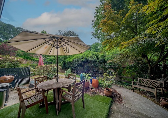 1261 Lavista Rd Unit N4, Atlanta, GA 30324 - view of patio featuring fence and outdoor dining space