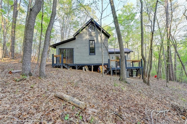 176 Petunia Dr, Dahlonega, GA 30533 - rear view of property with a wooden deck