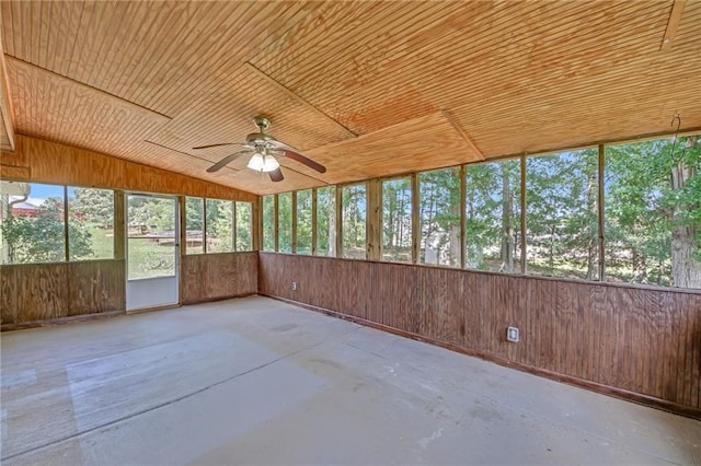 70 Prince Edward Way, Covington, GA 30016 - unfurnished sunroom with a ceiling fan and vaulted ceiling