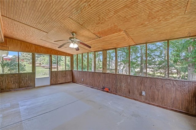 70 Prince Edward Way, Covington, GA 30016 - unfurnished sunroom with a ceiling fan and vaulted ceiling