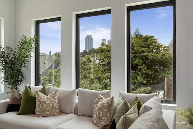 sunroom with plenty of natural light