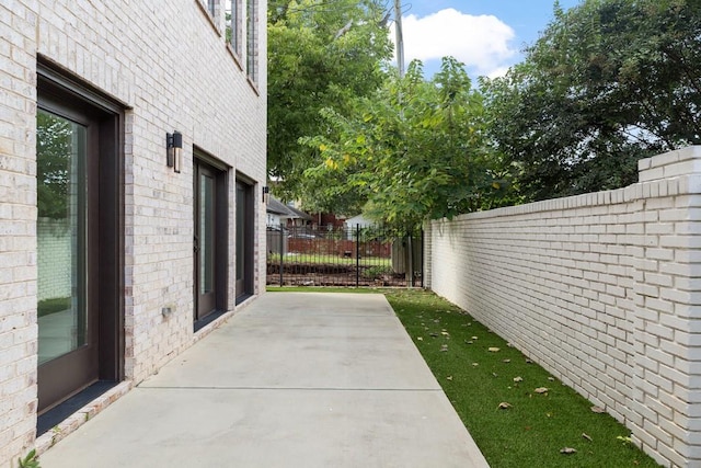 view of patio / terrace with fence