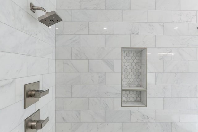 details with tiled shower