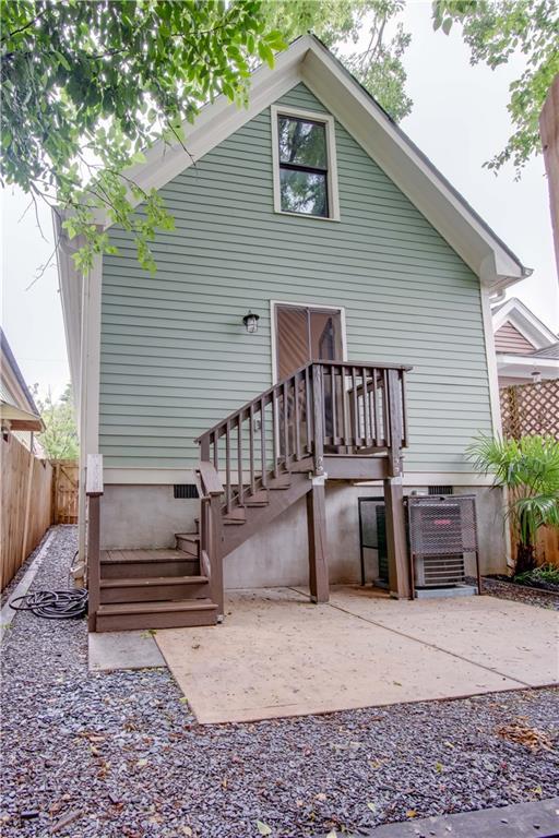 151 Savannah St SE, Atlanta, GA 30316 - rear view of house with a patio, a wooden deck, and stairway