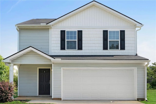 222 Parkland Way, Chatsworth, GA 30705 - view of front of house featuring an attached garage, roof with shingles, driveway, and a porch