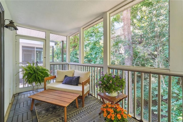 view of sunroom