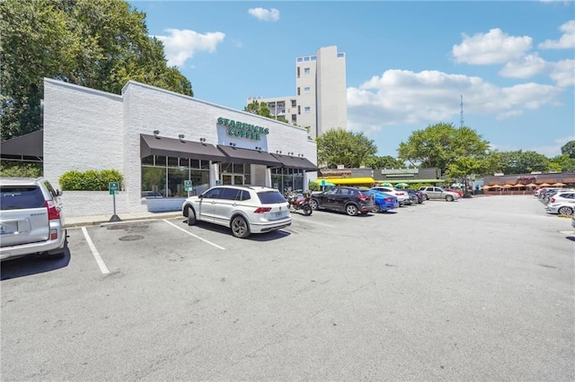 view of uncovered parking lot