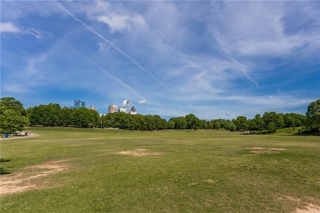 view of community featuring a yard