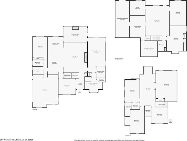 214 Westwind Dr, Newnan, GA 30263 - room layout