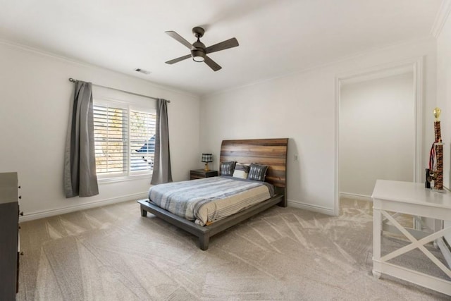 2250 Blackheath Trce, Alpharetta, GA 30005 - carpeted bedroom featuring ornamental molding and a ceiling fan
