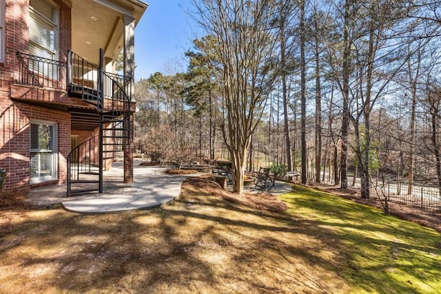 2250 Blackheath Trce, Alpharetta, GA 30005 - view of yard with stairs, a deck, and a patio area