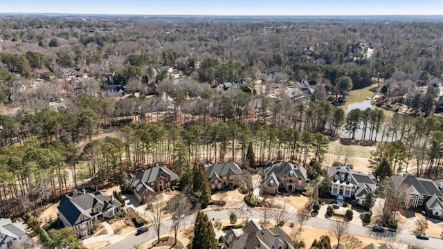 2250 Blackheath Trce, Alpharetta, GA 30005 - aerial view of property and surrounding area with nearby suburban area and a heavily wooded area