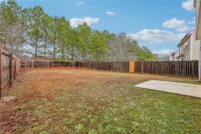 view of yard with a patio area