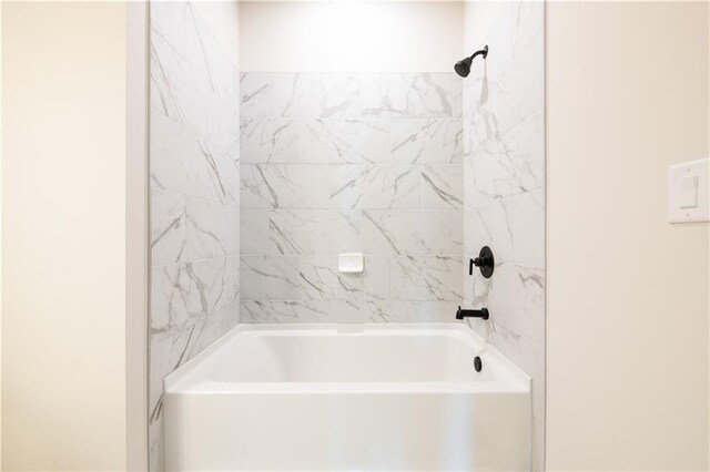 4202 Adler Cir, Buford, GA 30519 - full bathroom featuring bathtub / shower combination, vanity, toilet, marble finish floor, and baseboards